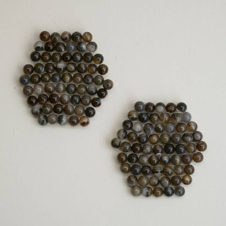 Natural Agate Stone Eye Patches | Dark for wholesale by cure.