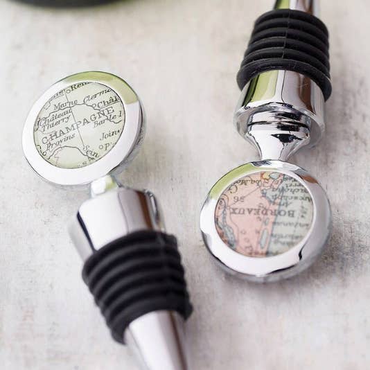 Personalised Town Location Real Vintage Map Bottle Stopper for wholesale by Ellie Ellie LTD