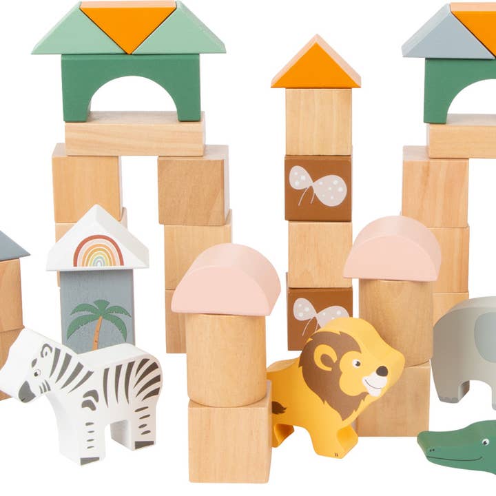 small foot – Großhandel Holzspielzeug – Kinder – Holzbausteine „Safari“ | Motorikspielzeug | Holz