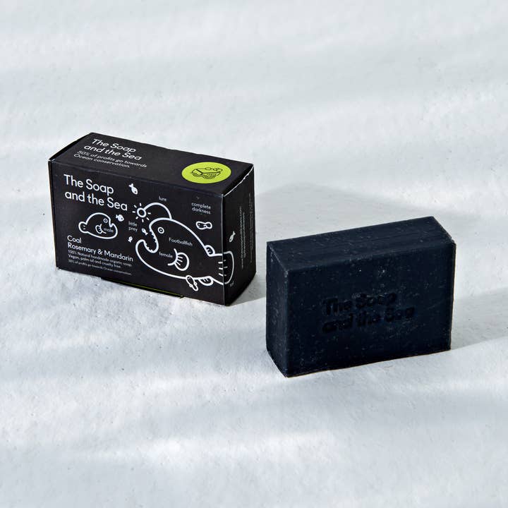 Coal, Mandarin & Rosemary Organic Soap for wholesale by Thesoapandthesea.com