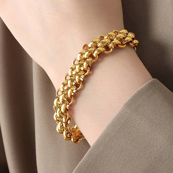 VividLux - Wholesale Link & Chain Bracelet - Chains Solid Color Bracelet Accessories