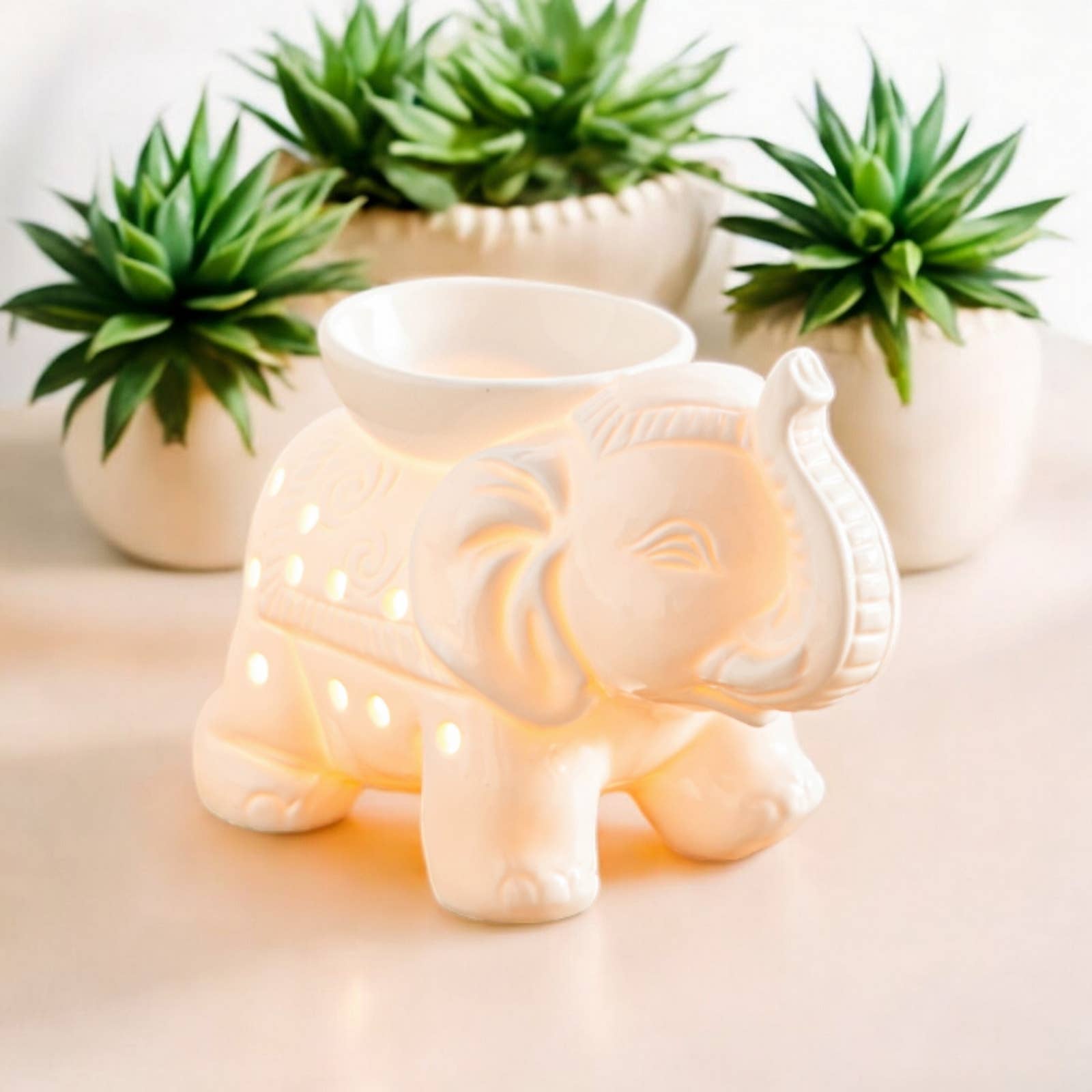 Zen'Arôme - Wholesale Oil Warmer - Tandor white ceramic wax warmer for scented melts9