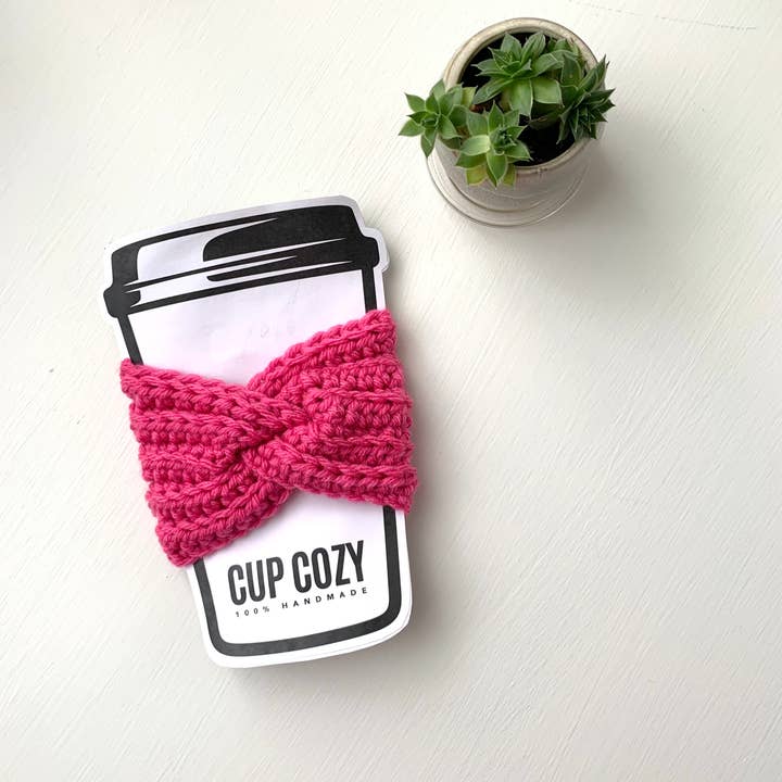 Crochet Happens - Wholesale Drink Huggers & Koozies - Twisted Coffee Cozies - Set of 5 - Made to Order9
