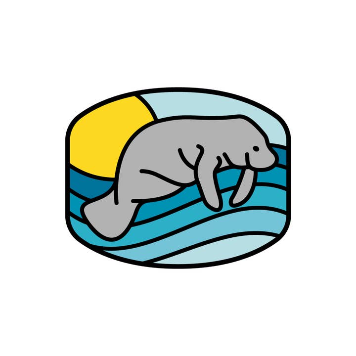 MANATEE STICKER for wholesale by Sunshine State Goods