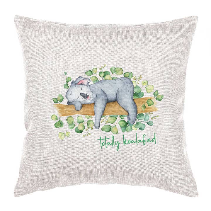 Cushion Cover Koala - Totally Koalafied for wholesale by The Artisan Gift Co.