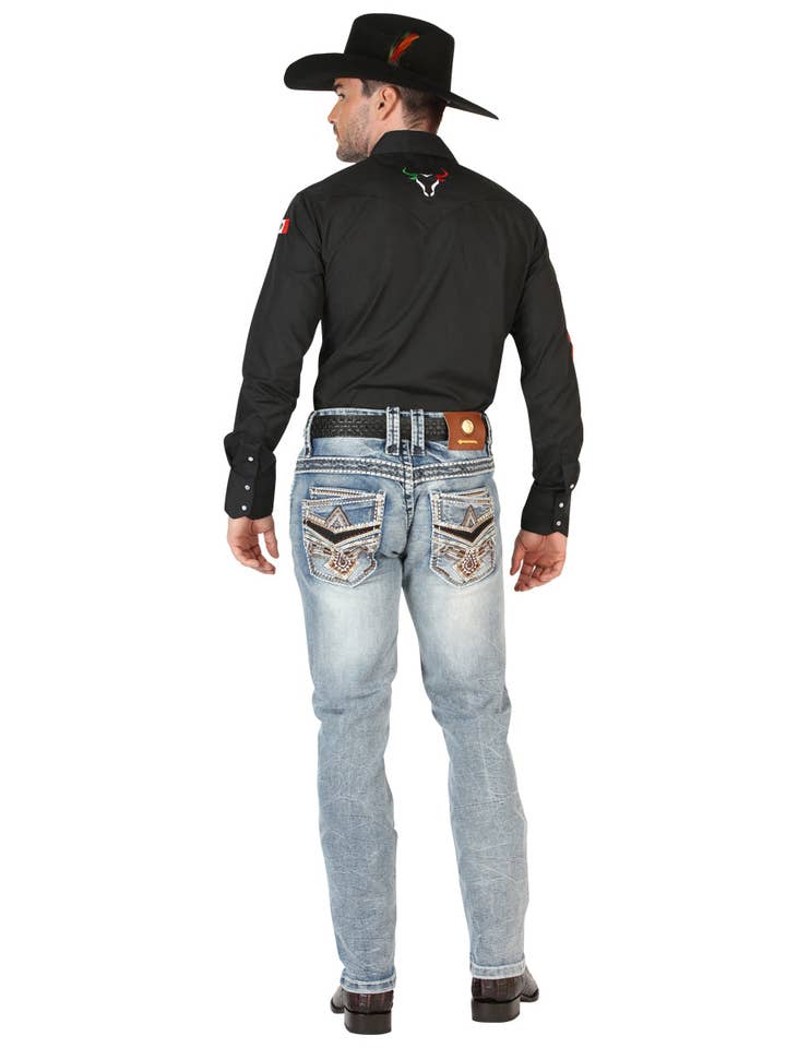 El General Western Wear – wholesale Jeans - Herr – Centenario Herr Premium Denim Bootcut Byxor - Svart 455323