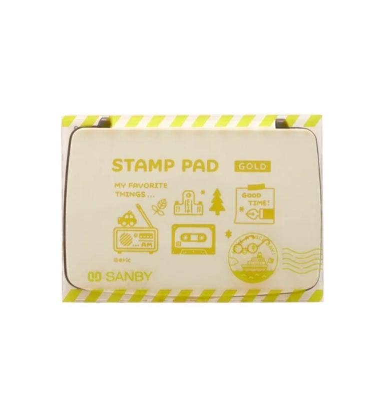 「FUNJI」In Japan - Wholesale Rubber/Decorative Stamp - Eric × SANBY Stamp Pad Vol.2 Gold, Silver, Navy Japanese Ink0