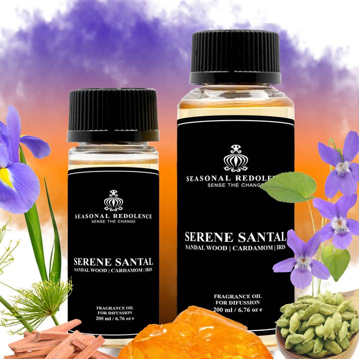 Seasonal Redolence - Wholesale Diffuser Fragrance Refill - Serene Santal Luxury Home Oil Diffuser Scent1