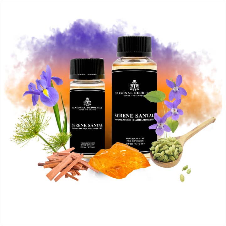 Seasonal Redolence - Wholesale Diffuser Fragrance Refill - Serene Santal Luxury Home Oil Diffuser Scent