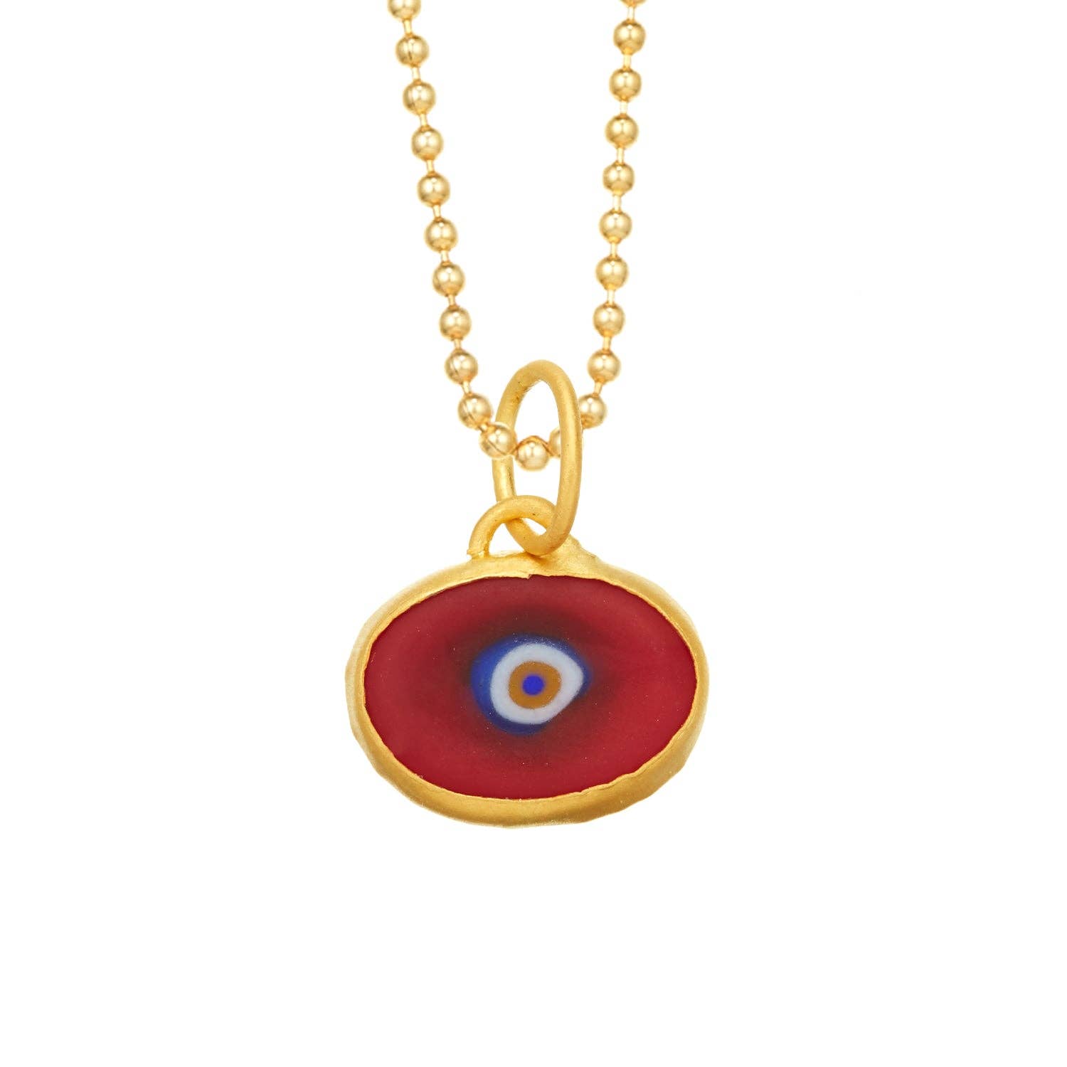 Juju Supply Co. - Wholesale Pendant/Charm Necklace - Orange Protection JuJu Eye in 24K Gold6