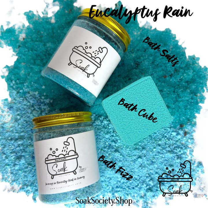SOAK SOCIETY BATH BUNDLE-EUCALYPTUS RAIN for wholesale by Gerard Cosmetics