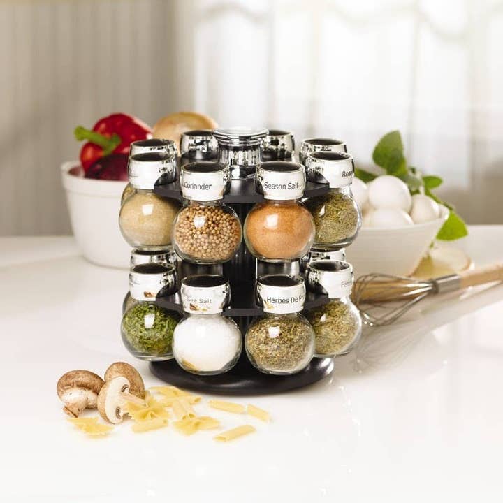 Lifetime Brands - Wholesale Spice Rack - KAM ELLINGTON 16 JAR REVOLVING SPICE RACK