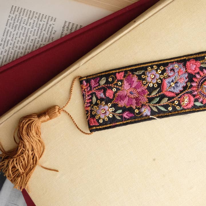 La N'atelier - Venta al por mayor Marcapáginas - Marcapáginas Hecho a Mano PAISLEY OSCURO2