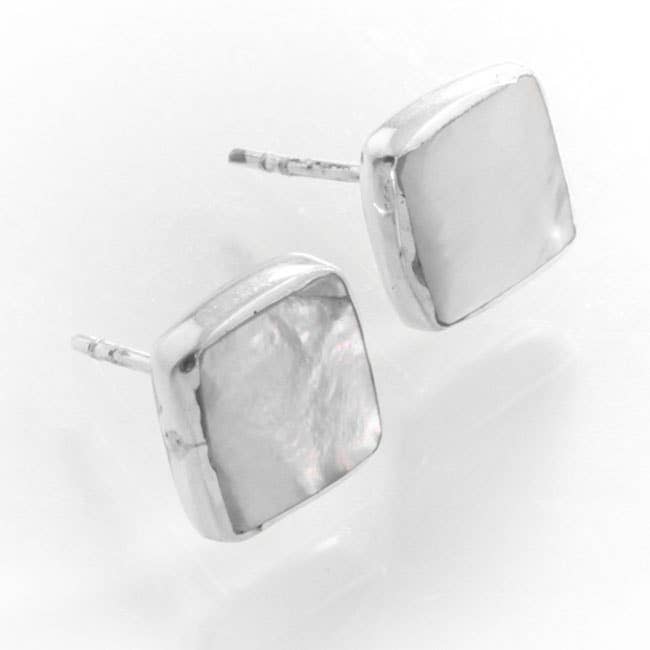 Orecchino Quadrato con Bottone 10 X 10 Mm In N per la vendita all'ingrosso da parte di El Expreso de Oriente
