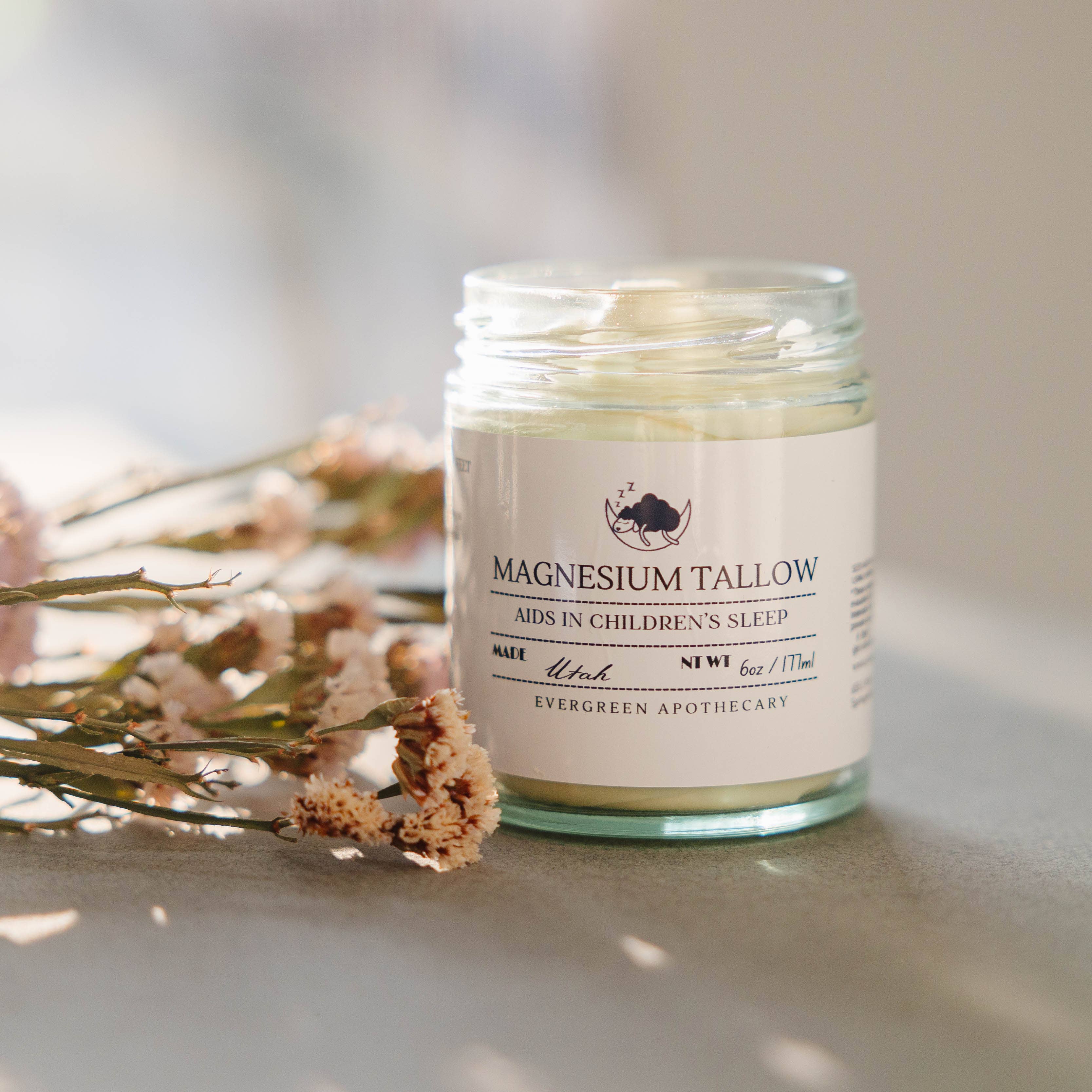 Evergreen Apothecary - Vendita all'ingrosso Unguenti/Balsami/Creme curative - Sebo di Magnesio per Bambini, 4oz6