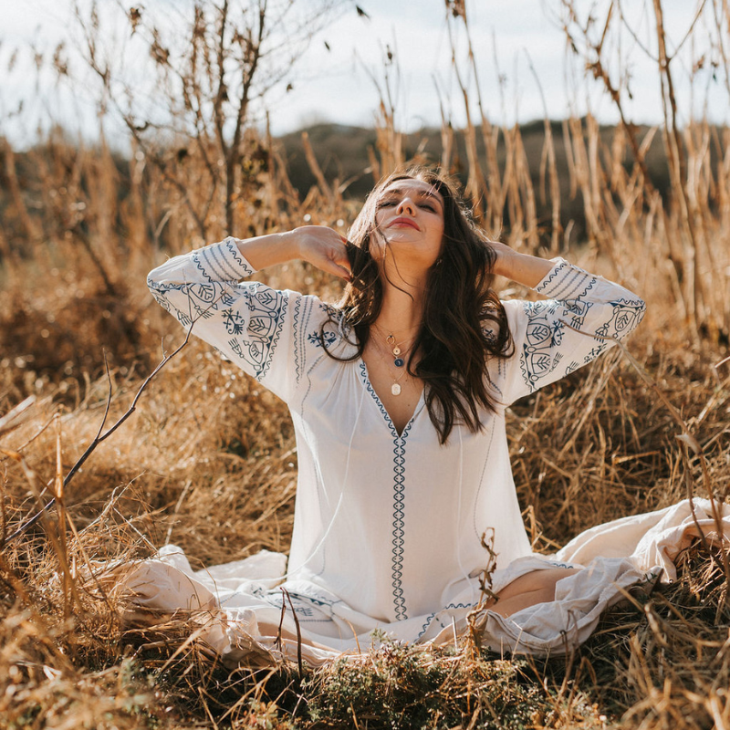 Nya Rose - Wholesale Dress - Women's - Embroidery Vintage Long Dress0