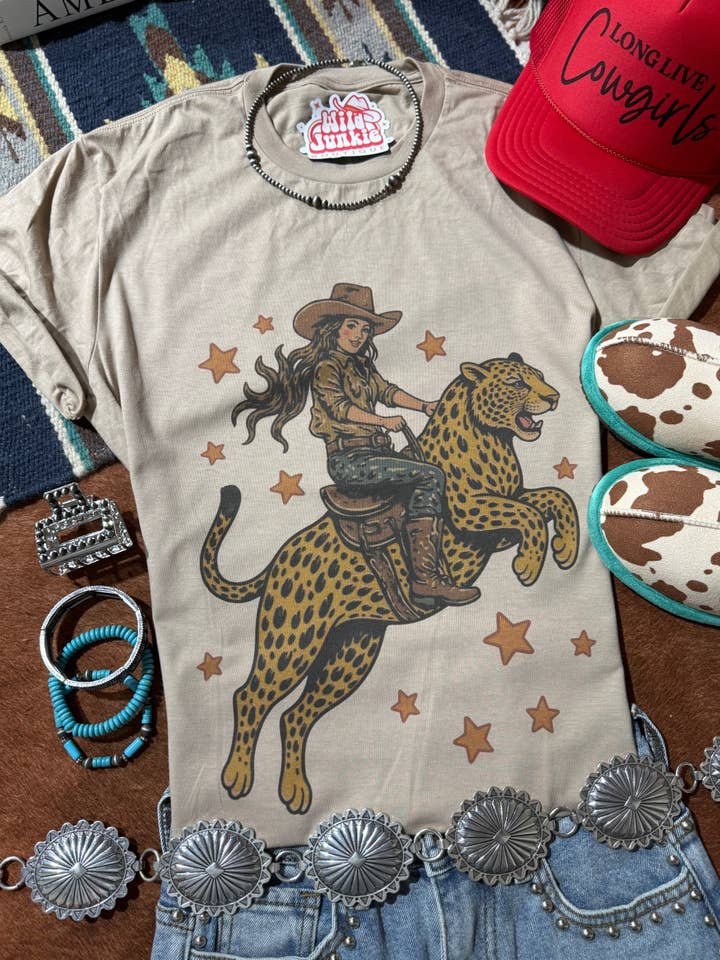 The Untamed Cowgirl Graphic Tee for wholesale by Wild Junkie