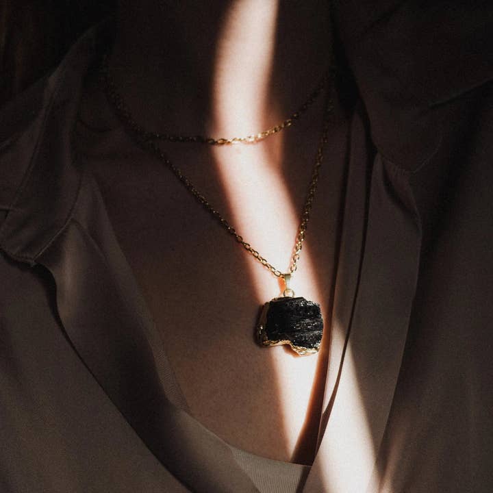PHOEBE´S - Wholesale Pendant/Charm Necklace - Black Tourmaline Necklace, Natural Stone Pendant3