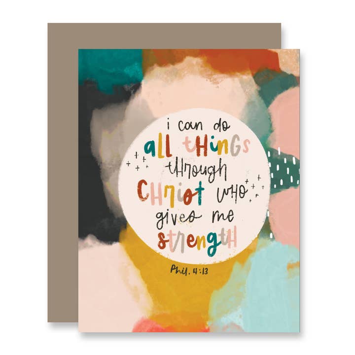I Can Do All Things Through Christ Greeting Card for wholesale by Kingfolk Co
