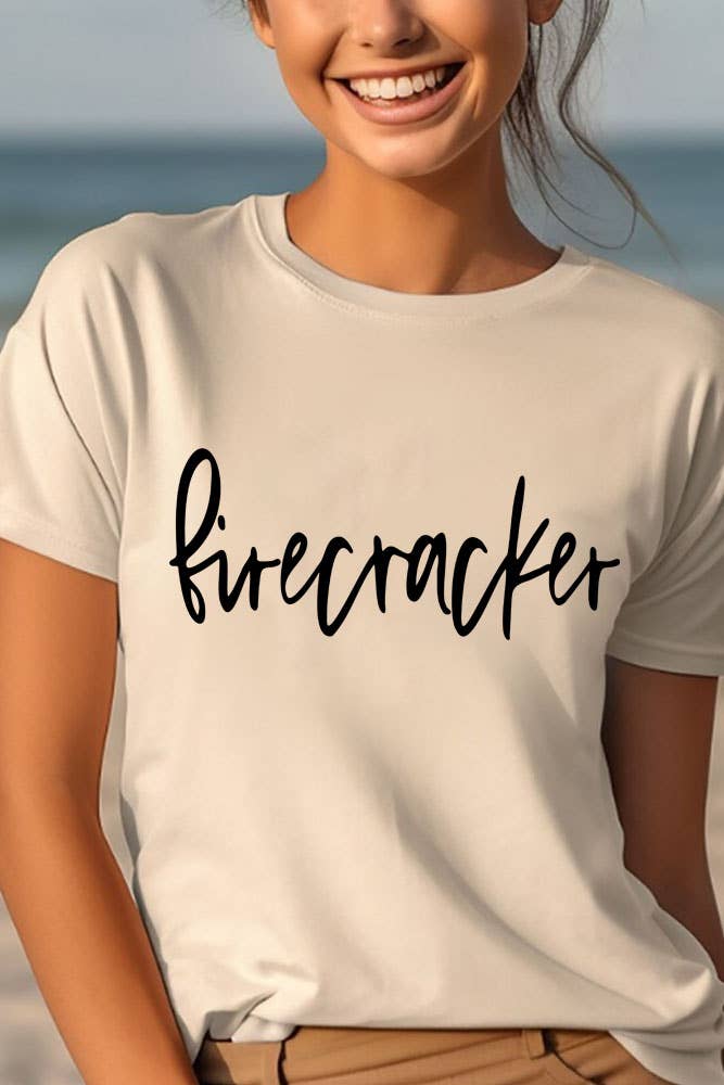 Top Avenue – T-shirt estampada - Mulher por atacado – Firecracker, 4 de Julho, PLUS T-Shirt Unissex Gola Redonda21