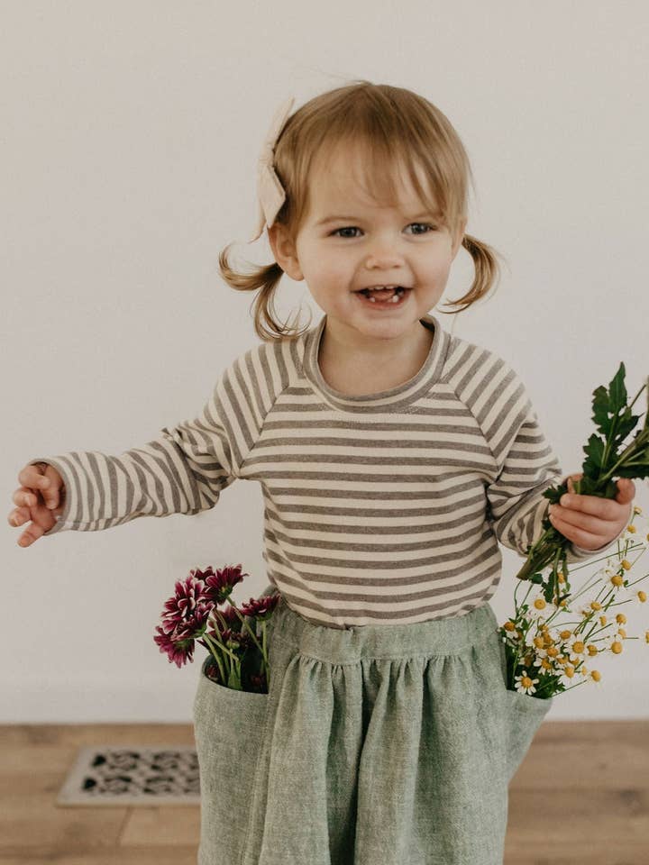 Striped Raglan Tee for wholesale by Tate & Adele