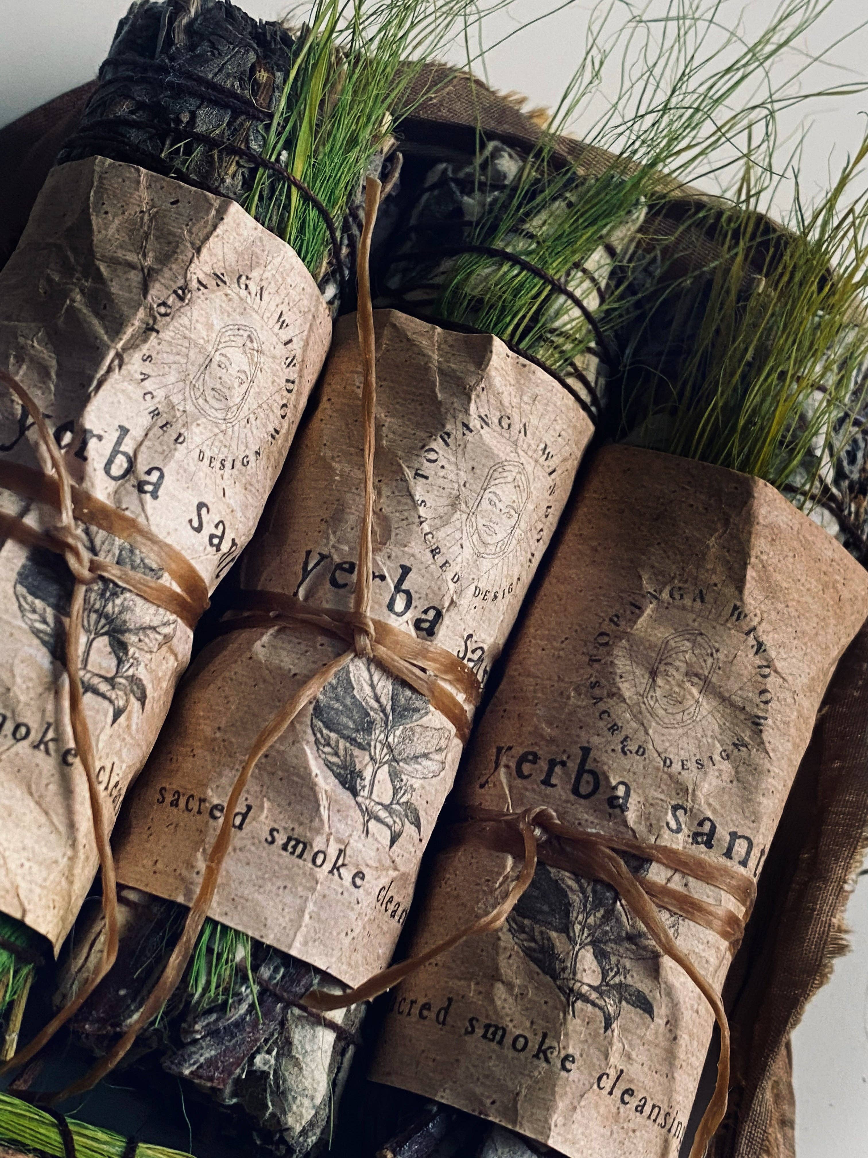 Topanga Window – Pacote de sálvia por atacado – Bastão de limpeza de fumaça sagrada YERBA SANTA1