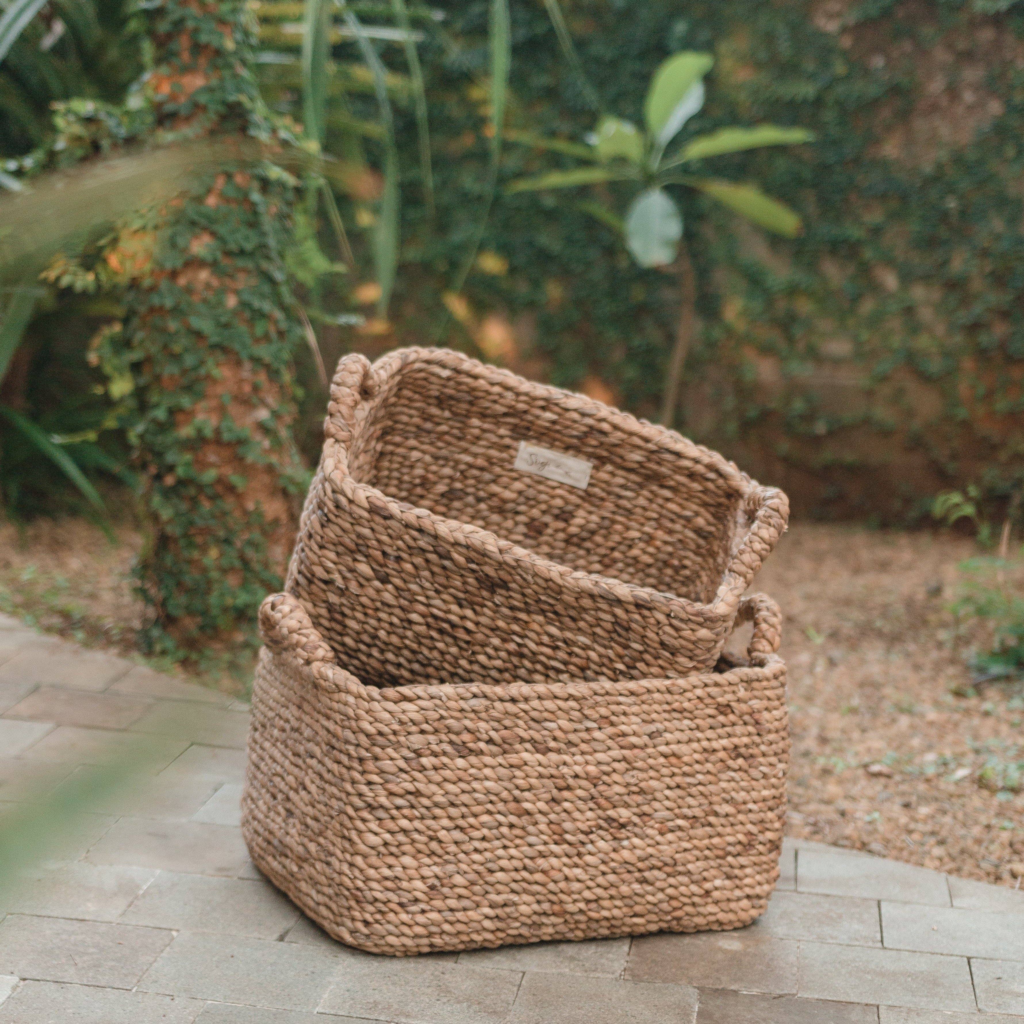 Soeji - Vente Paniers - Panier de rangement TANIMBAR en jacinthe d'eau