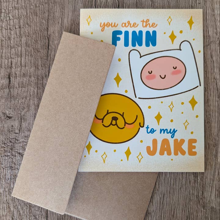 Sadsquatch - Wholesale Friendship Card - The Finn to my Jake - Cute Friendship Love Greeting Card