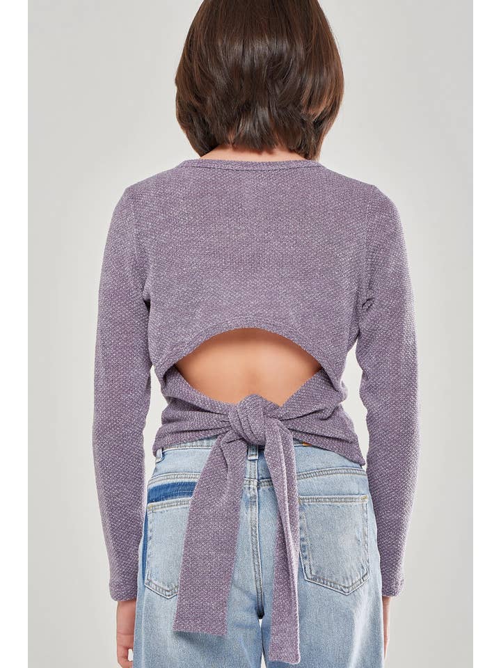 Good Girl - Vendita all'ingrosso Maglione tricot - Bambini - Maglione lavorato a maglia grossa con laccetti aperti sul retro3