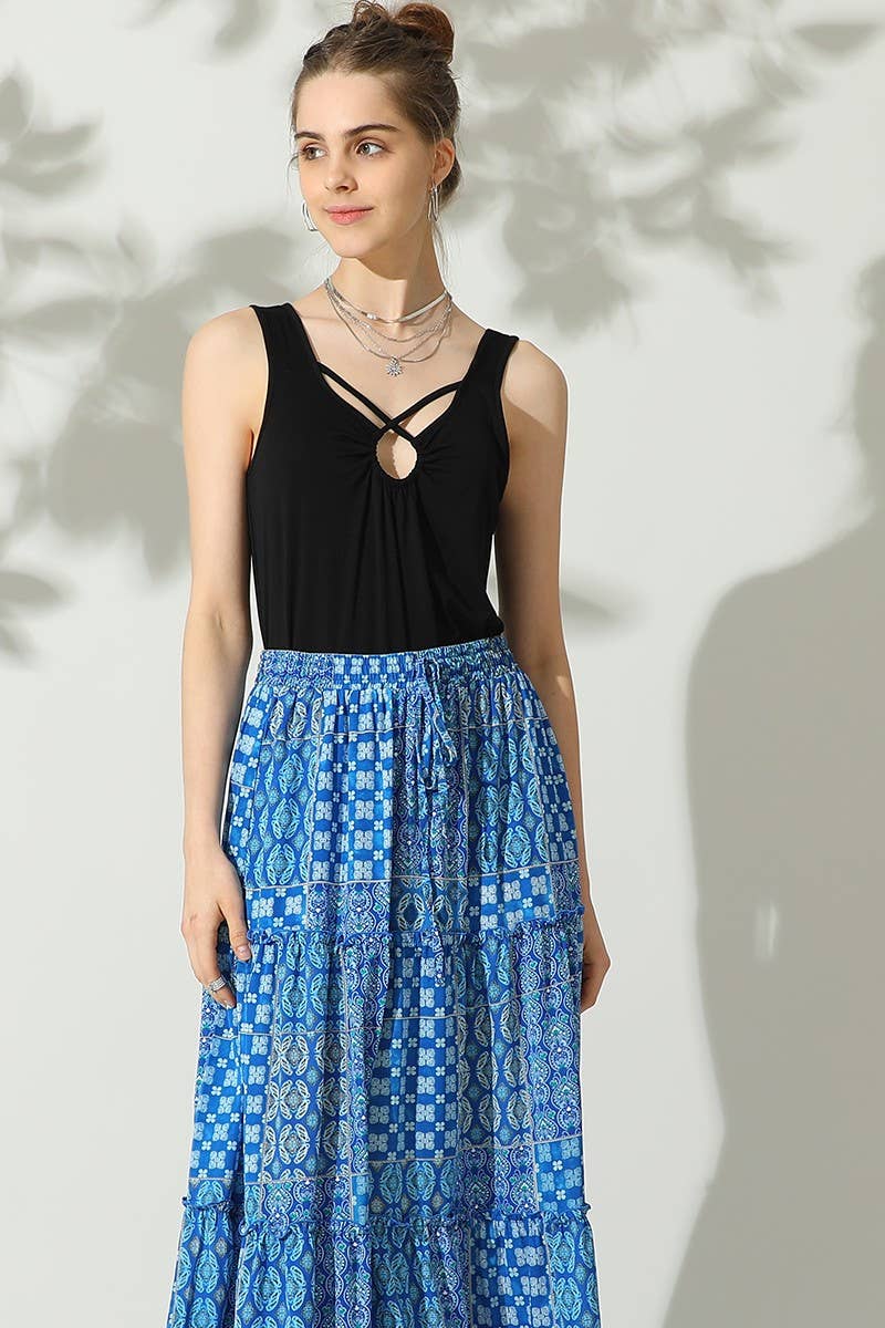 NINEXIS - Vente Débardeur – femme - CWTTK176-S_DÉBARDEUR SANS MANCHES À COL ROND ET BRETELLES CROISÉES8