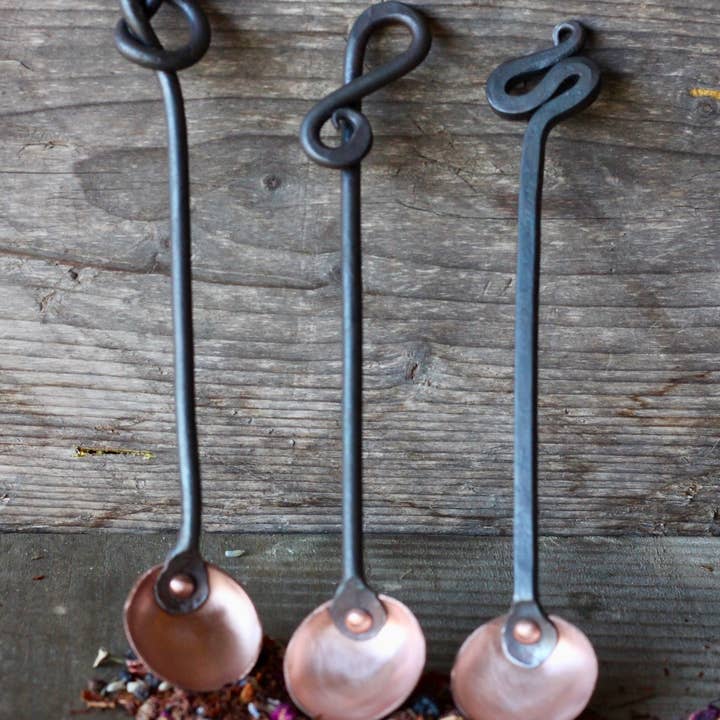 Wicks Forge - Vente Cuillère doseuse - Cuillères à café en cuivre et en acier (1 c. à thé)2
