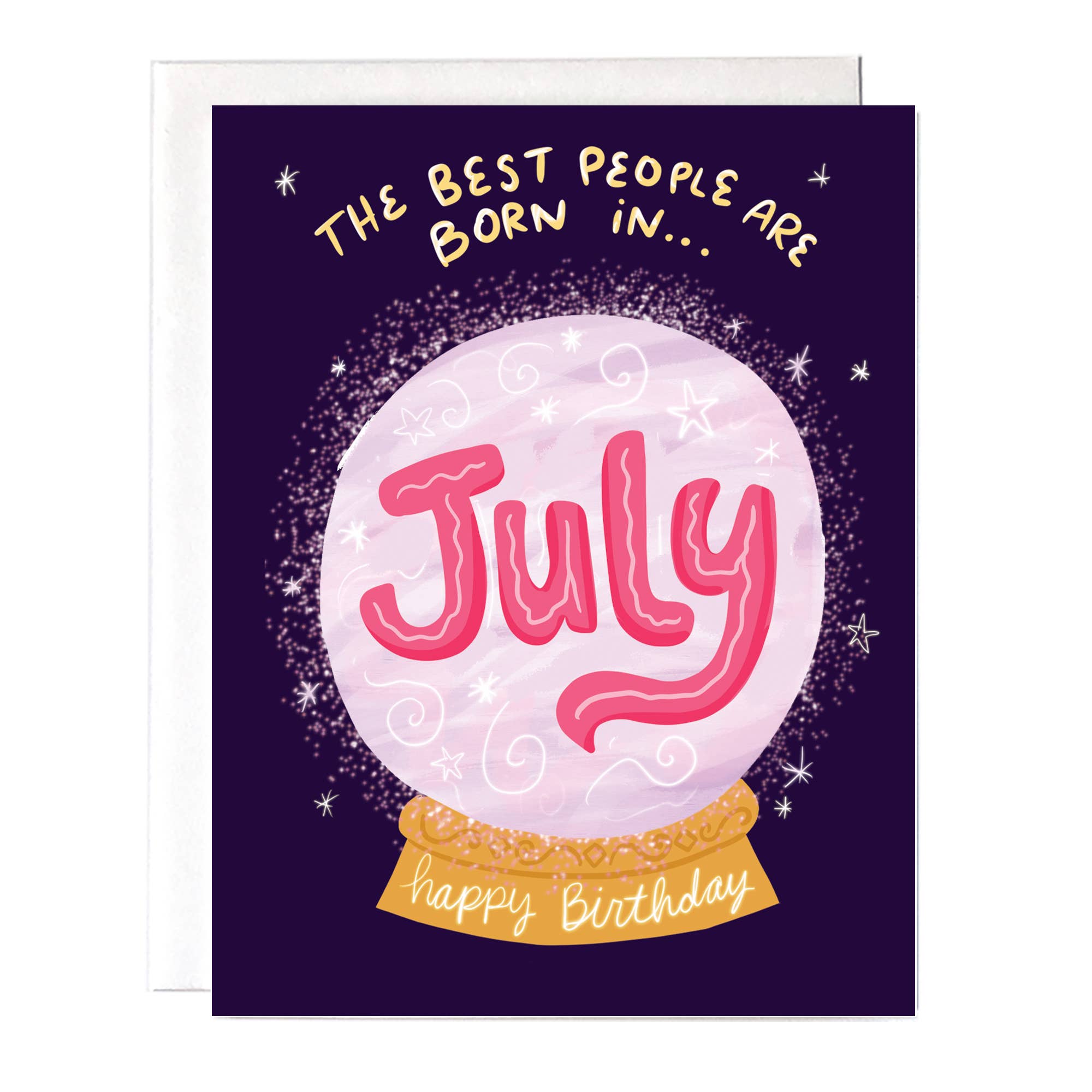 Fox Card Co - Wholesale Birthday card - July Birthday Card – Astrology Crystal Ball Design0