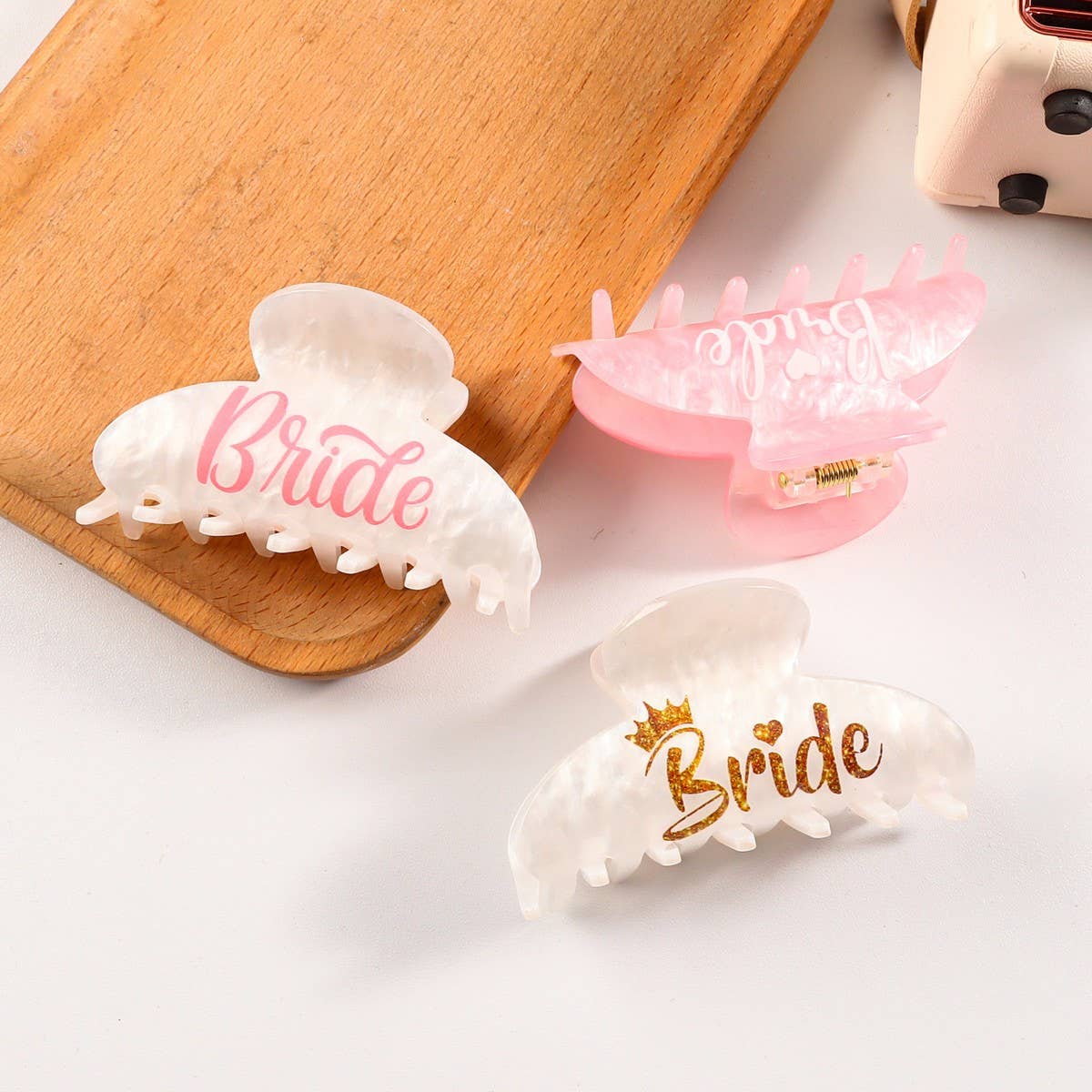 NINEXIS - Wholesale Hair Clip - Women's - CWAHA1314_SIMPLE HAIR CLAW CLIP WITH LETTERING PRINT5