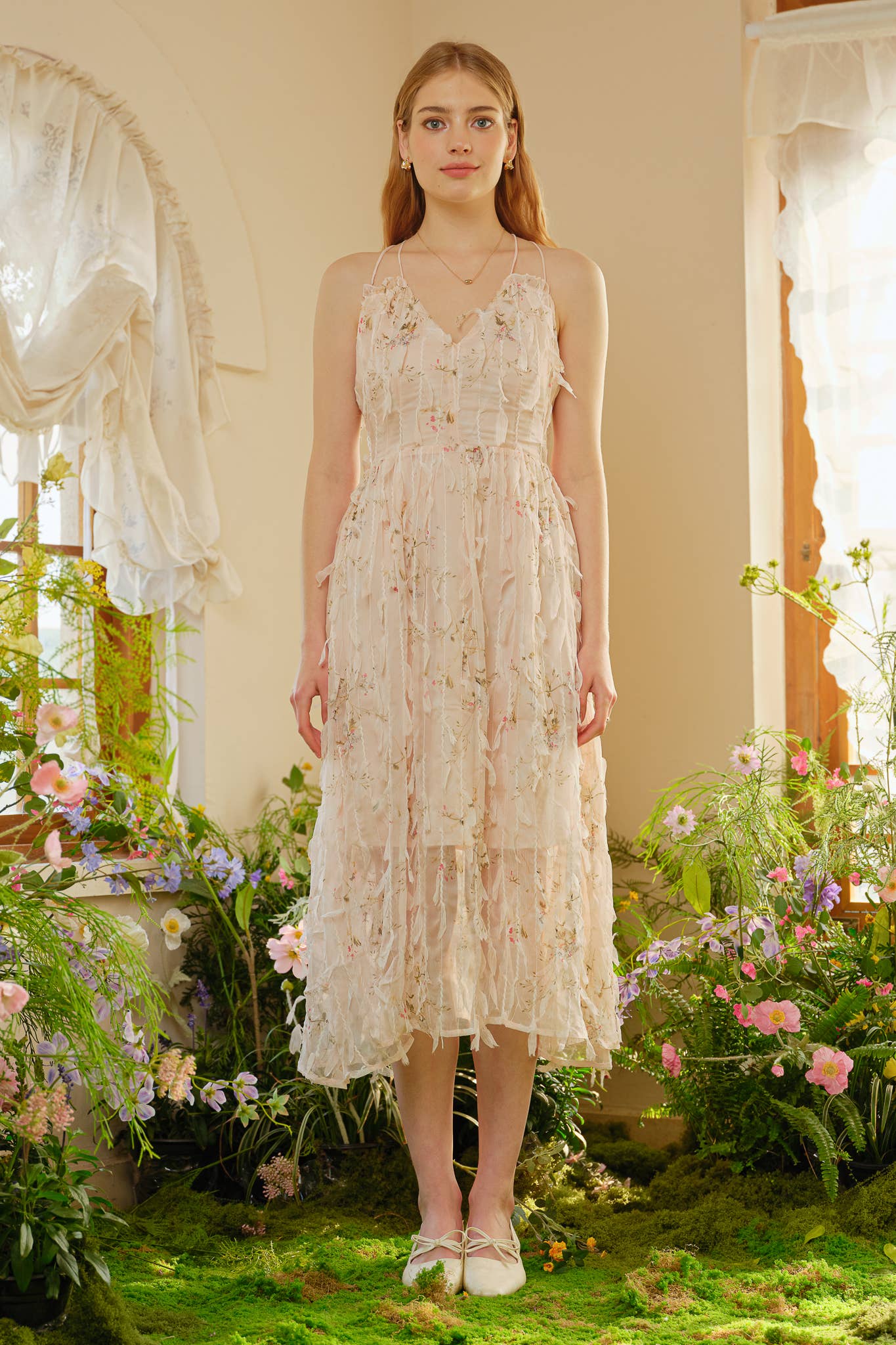 ROSIE POSIE - Wholesale Dress - Women's - RP2347 - Whimsical Blush Tulle Midi Dress1