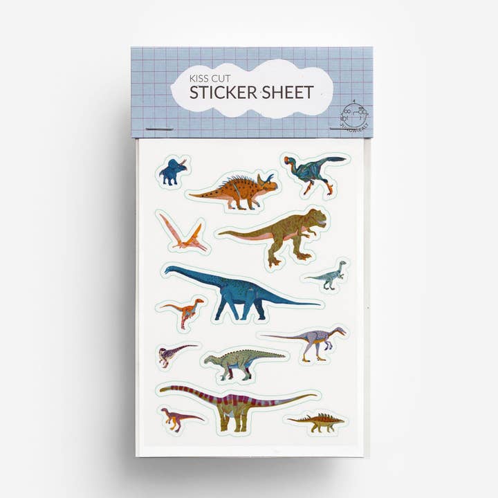Feuille d'autocollants découpés Dinosaur Kiss pour la vente par jungwiealt