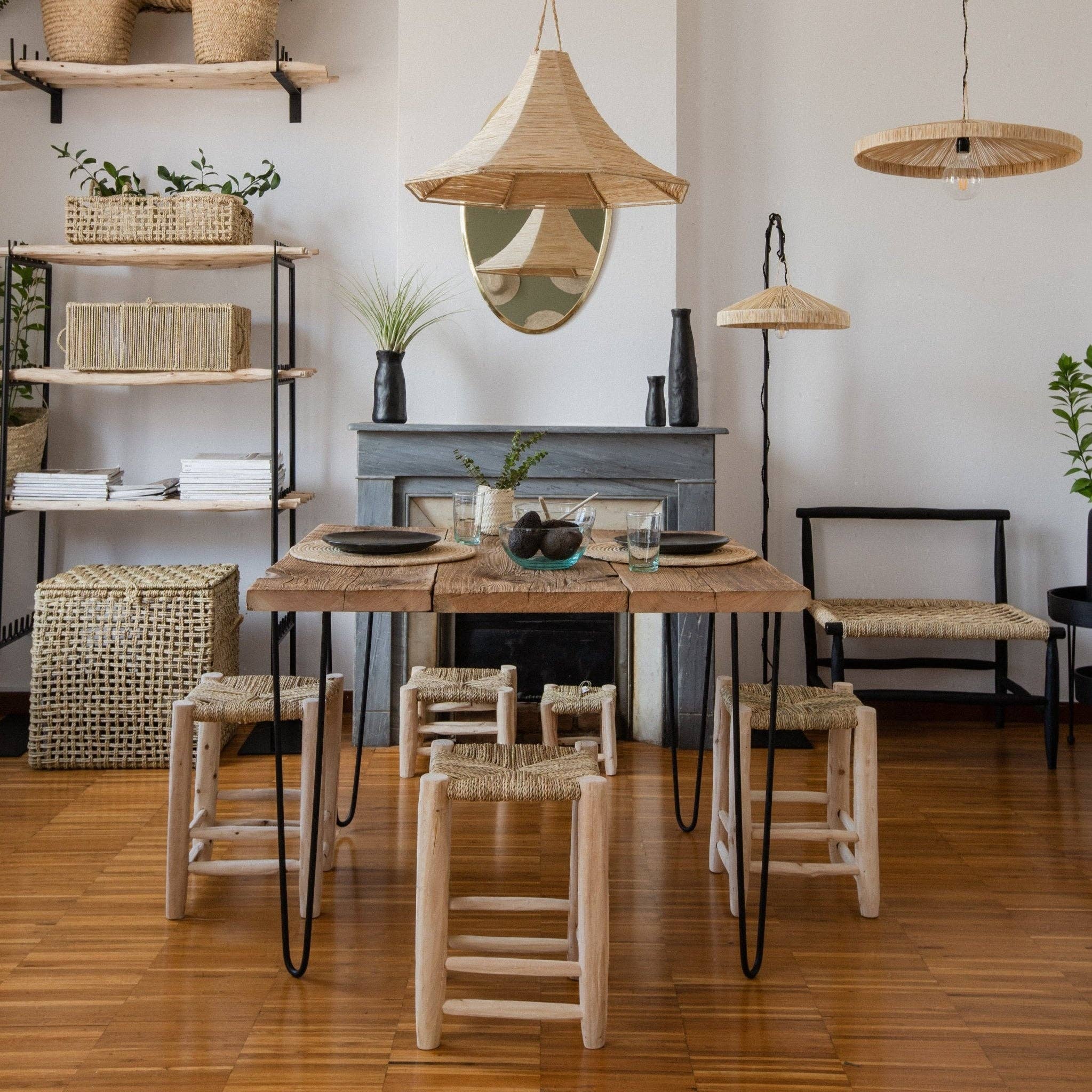 COSYDAR-DECO – wholesale Lampshade – Forged Steel Lamp Base 30cm - Rounded Artisanal Design TEKU7