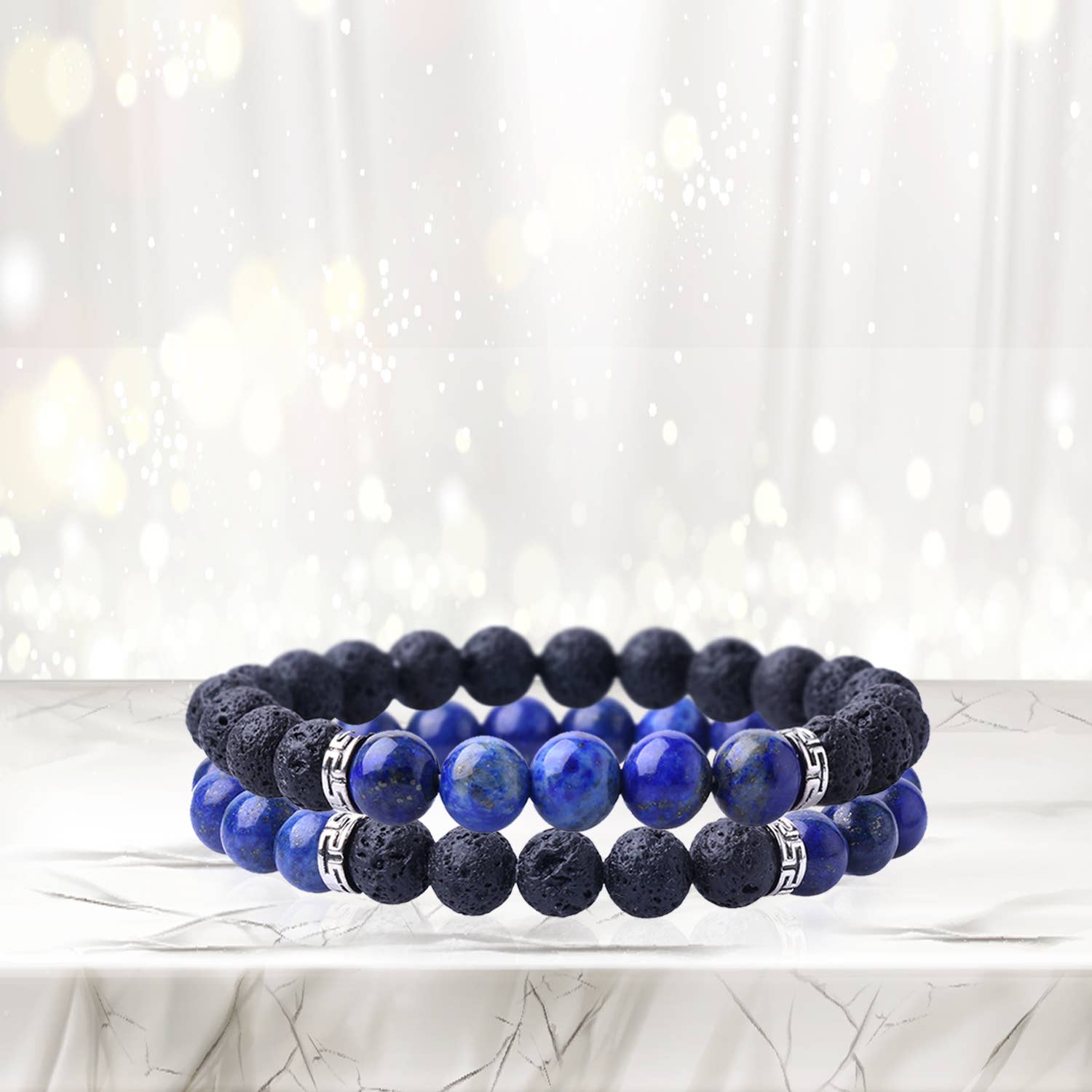 The American Gift Company (TAGCO) - Wholesale Aromatherapy Bracelet - Lava Stone Aromatherapy Diffuser Bracelet (2-Pk)1