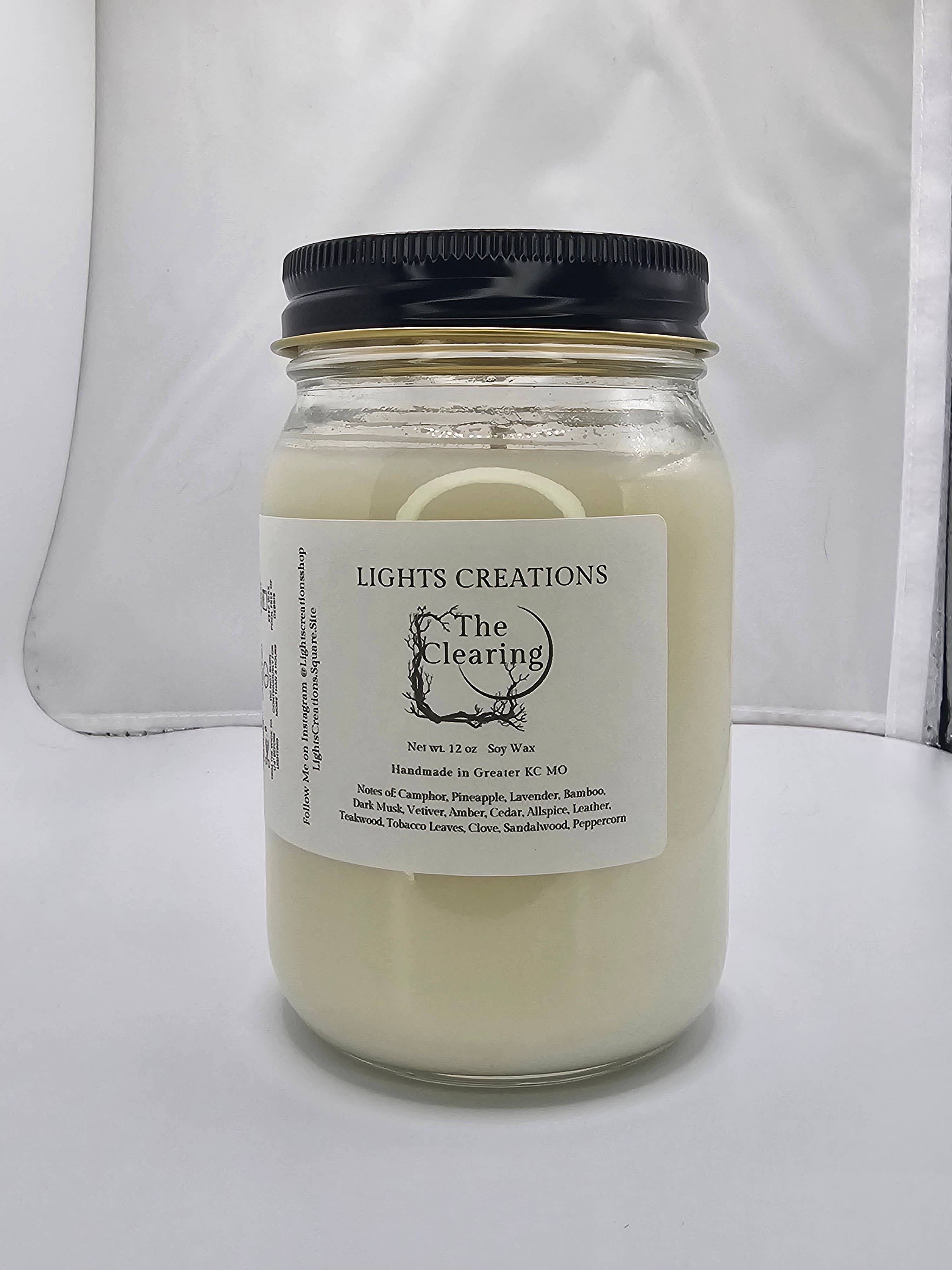 Lights Creations - Wholesale Jar/Filled Candle - The Clearing Soy Wax Candle0