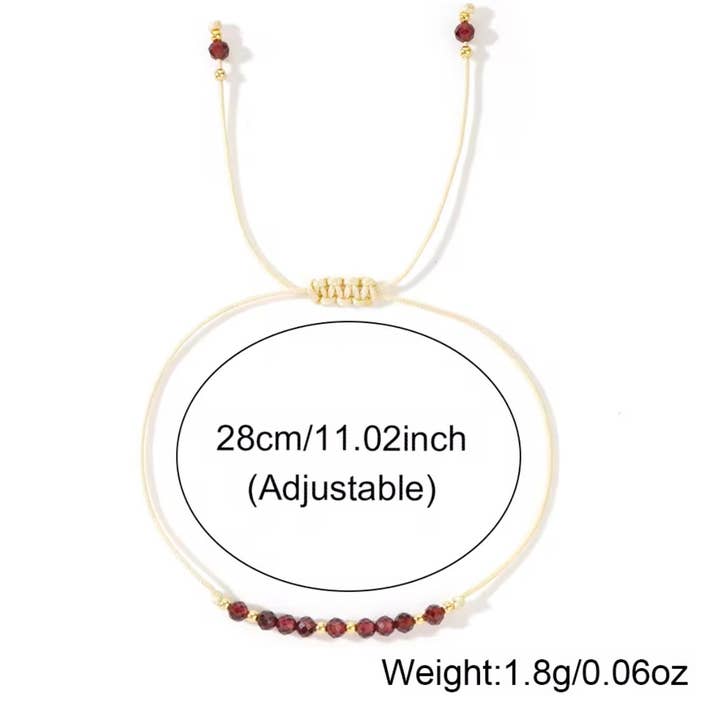 Curated By Suarez - Wholesale Beaded Bracelet - Crystal Birthstone Bracelet14