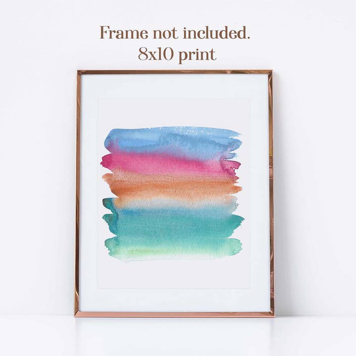 Blue and Green Abstract Print for wholesale by Shop Intaglio