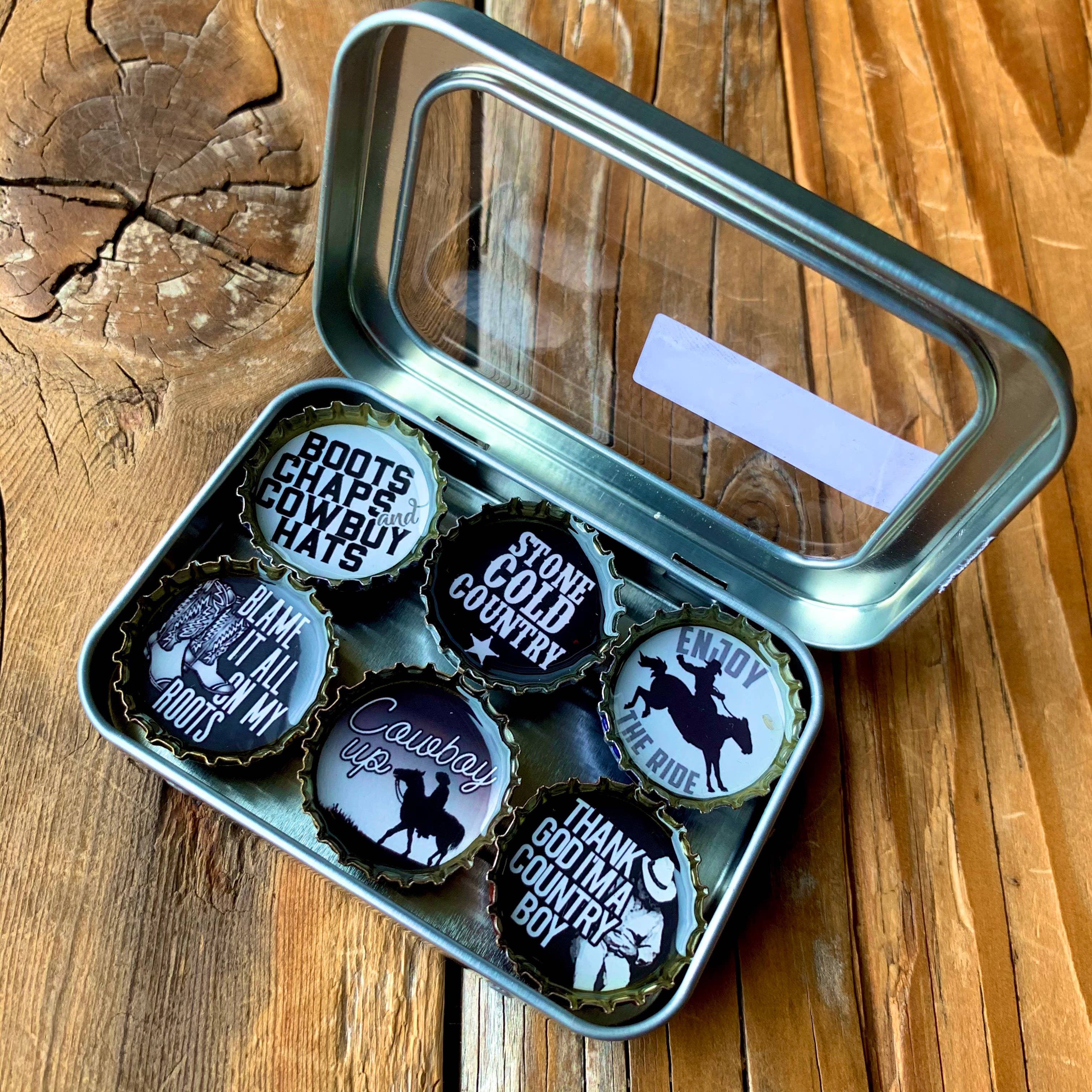 Kate's Magnets - Vente Aimants - Aimants de cowboy - Décoration occidentale faite à la main et respectueuse de l'environnement1