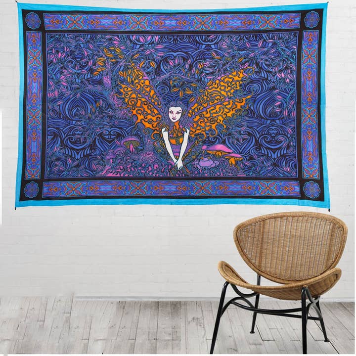 Sunshine Joy - Wholesale Tapestry/Textile - Fairy Tapestry New Age Hippie Hanger Packaged Tapestries3
