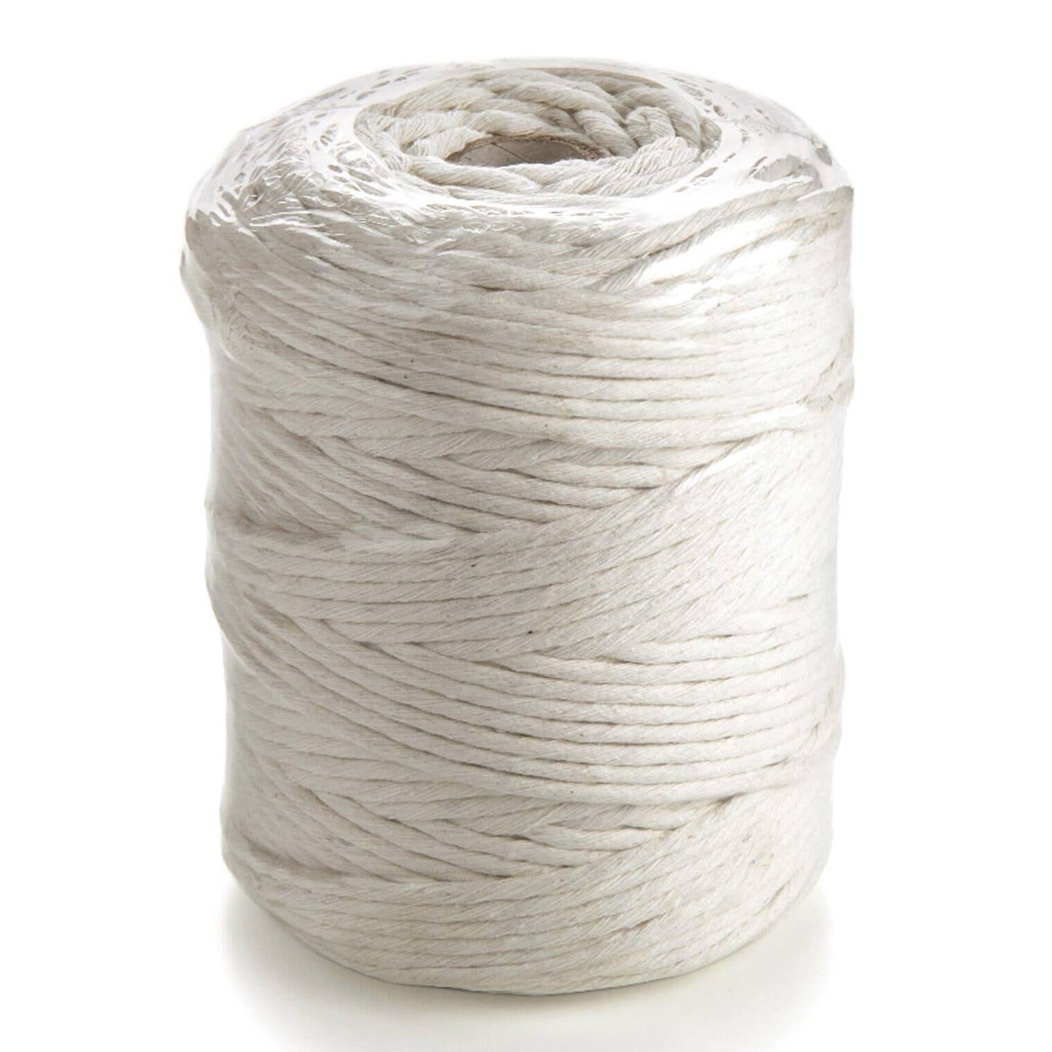 MB Cordas - Wholesale Yarn - 5MM Single Strand Twisted NATURAL 1 PLY Macrame Cotton Cord 200 m Macrame Rope 1 ply String5