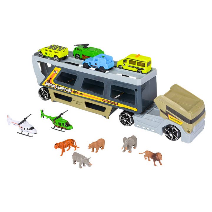 The Toy Network - Wholesale Toy Set - Kids - (T) CAR TRANSPORTER WITH ANIMALS1