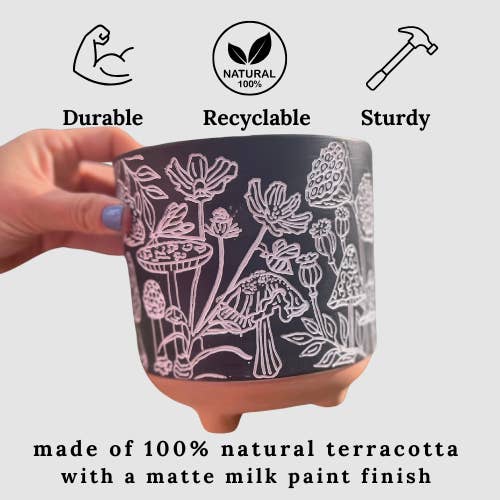 Simply Supplied Co - Wholesale Plant Pot - Terracotta Mushroom Planter | Artisanal Clay Pot