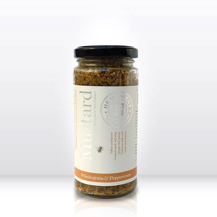 Whole Grain & Peppercorn Mustard 220g for wholesale by Heavensent Gourmet