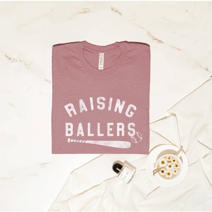 OAT COLLECTIVE - Wholesale Screen Printed T-Shirt - Women's - RAISING BALLERS Graphic T-Shirt - OAT Collective Design7