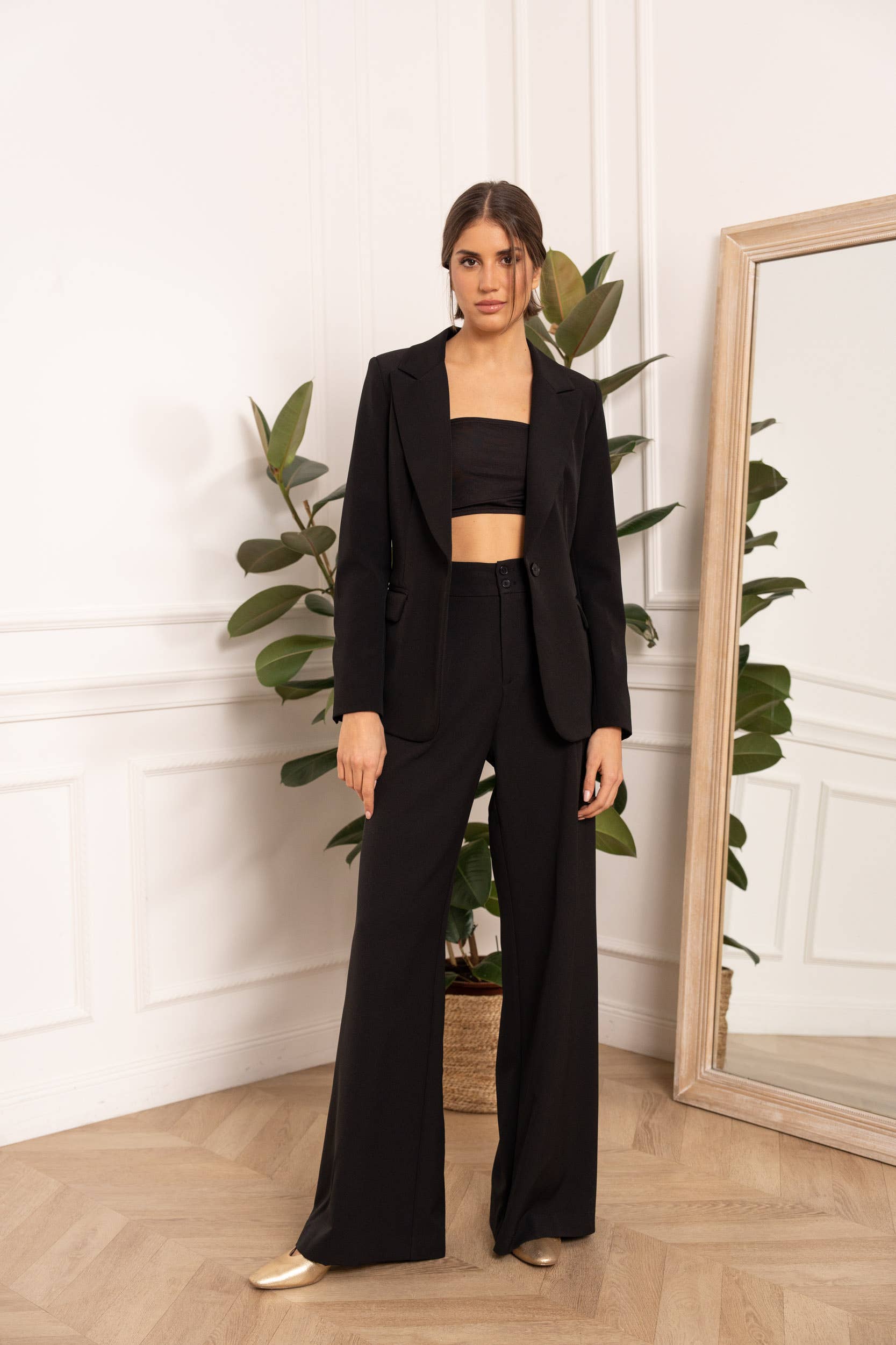 Attentif Paris - Wholesale Suit Jacket - Women's - [Timeless] Fitted single-button plain jacket79