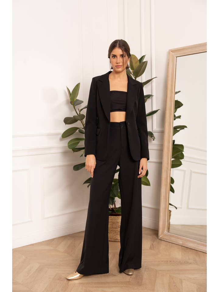 Attentif Paris - Vendita all'ingrosso Giacca elegante - Donna - Giacca aderente con bottone singolo, semplice - Collezione Timeless79