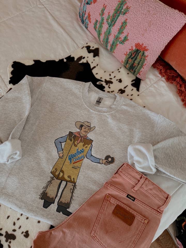 Western Vintage Babe - Wholesale Sweatshirt - Unisex - YOO-HOO COWBOY1